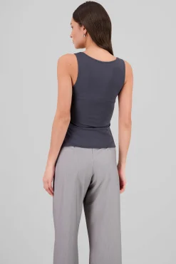 Shasa Ruched Asymmetrical Top