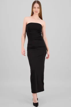 Shasa Ruched Maxi Tube Dress
