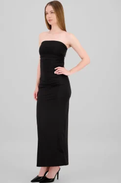 Shasa Ruched Maxi Tube Dress