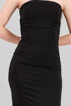 Shasa Ruched Maxi Tube Dress