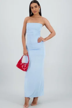 Shasa Ruched Maxi Tube Dress