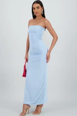 Shasa Ruched Maxi Tube Dress