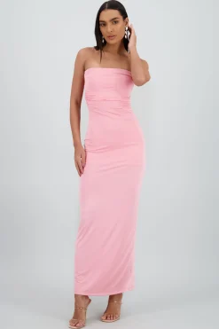 Shasa Ruched Maxi Tube Dress