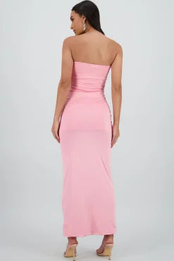 Shasa Ruched Maxi Tube Dress