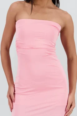 Shasa Ruched Maxi Tube Dress