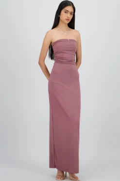 Shasa Ruched Maxi Tube Dress