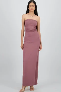 Shasa Ruched Maxi Tube Dress