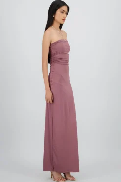 Shasa Ruched Maxi Tube Dress