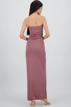 Shasa Ruched Maxi Tube Dress