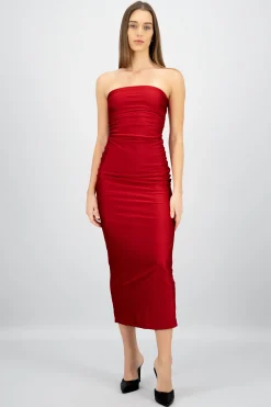 Shasa Ruched Maxi Tube Dress