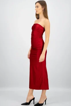 Shasa Ruched Maxi Tube Dress