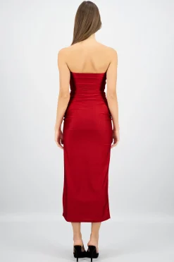 Shasa Ruched Maxi Tube Dress