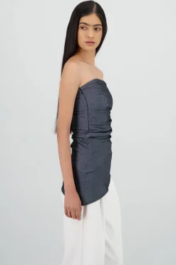 Shasa Ruched Side Tube Top