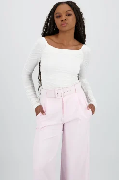 Shasa Ruched Sleeve Bodysuit