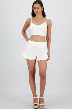 Shasa Ruffle Hem Shorts