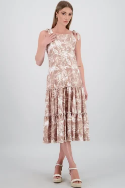 Shasa Ruffle Strap Detail Maxi Dress