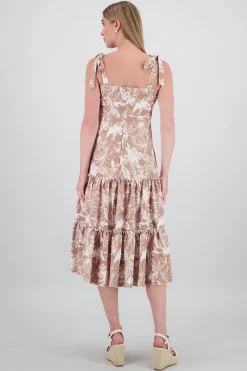 Shasa Ruffle Strap Detail Maxi Dress