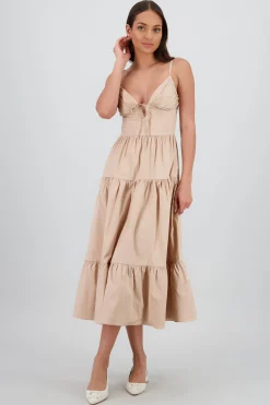 Shasa Ruffle Straps Maxi Dress