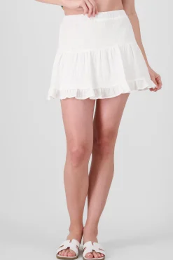 Shasa Ruffle Textured Skirt