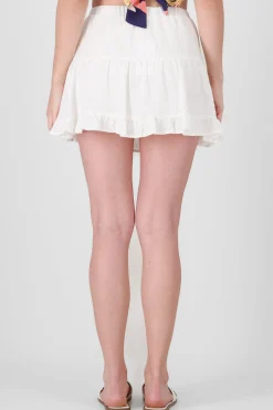 Shasa Ruffle Textured Skirt