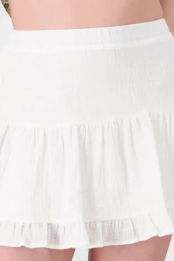 Shasa Ruffle Textured Skirt