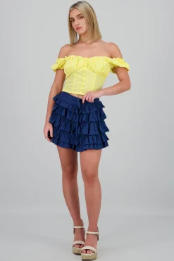 Shasa Ruffled Mini Skirt