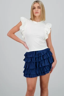 Shasa Ruffled Sleeve Blouse