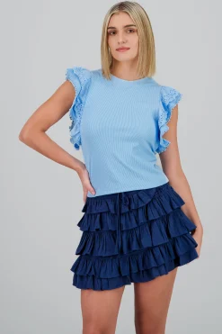 Shasa Ruffled Sleeve Blouse