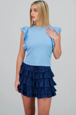 Shasa Ruffled Sleeve Blouse