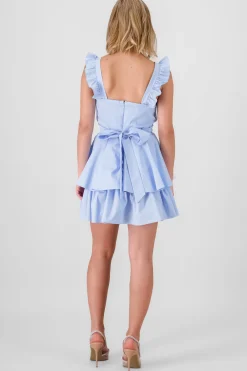 Shasa Ruffled Strap Summer Mini Day Dress