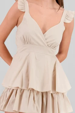 Shasa Ruffled Strap Summer Mini Day Dress