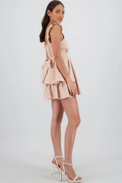 Shasa Ruffled Strap Summer Mini Day Dress