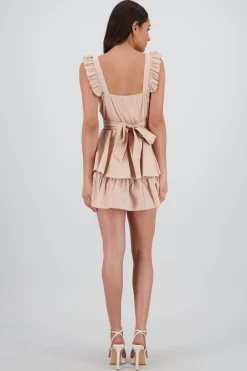 Shasa Ruffled Strap Summer Mini Day Dress