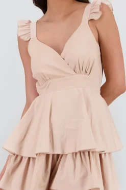 Shasa Ruffled Strap Summer Mini Day Dress