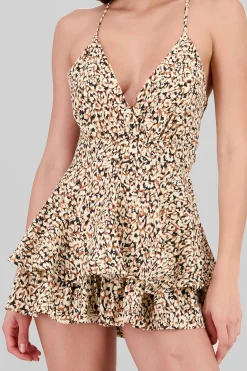 Shasa Ruffled V Neck Dress