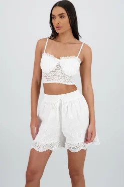 Shasa Ruffles Top With Lace