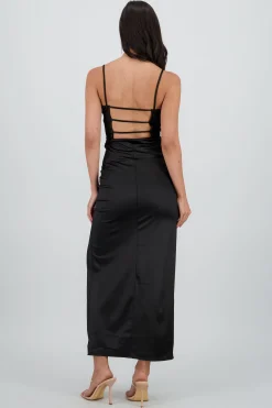 Shasa Satin Dress with Cups