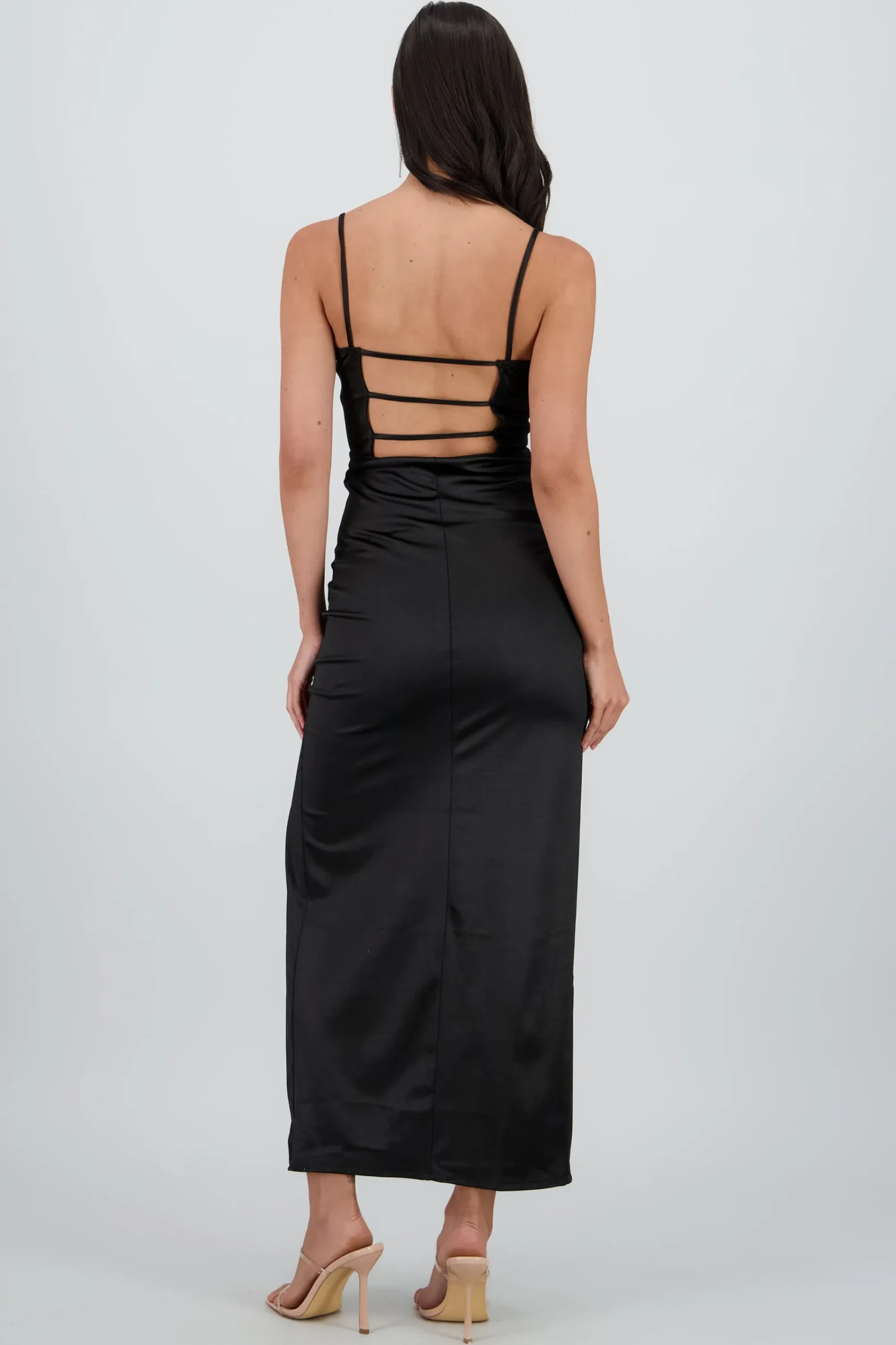 Shasa Satin Dress with Cups