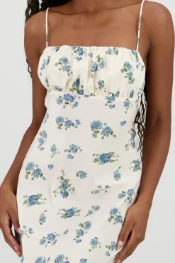 Shasa Satin Floral Maxi Dress