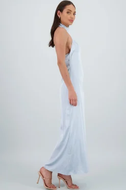 Shasa Satin Halter Maxi Dress