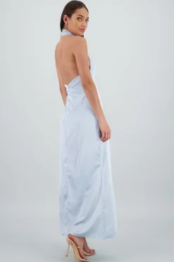 Shasa Satin Halter Maxi Dress