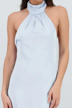 Shasa Satin Halter Maxi Dress