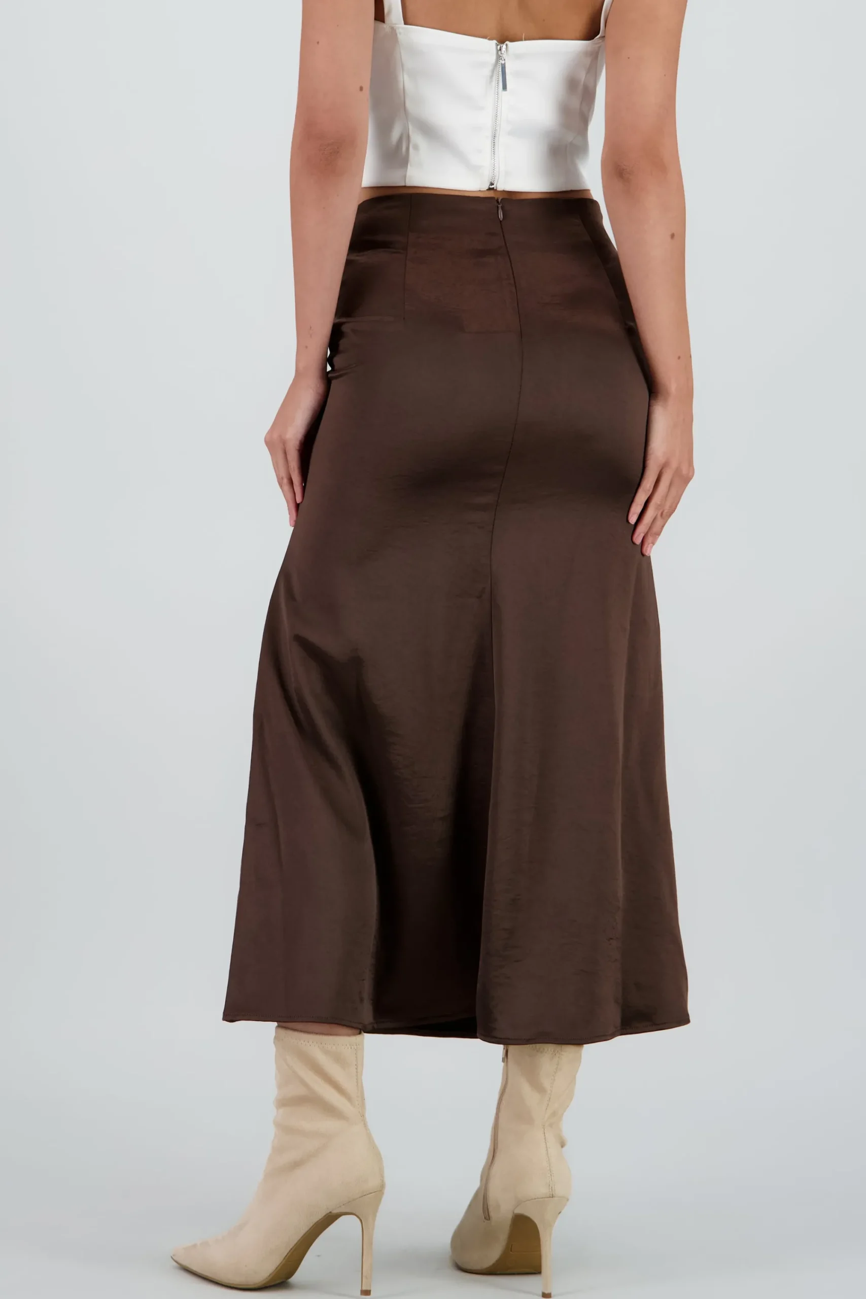 Shasa Satin Midi Skirt