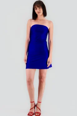 Shasa Satin Strapless Mini Dress