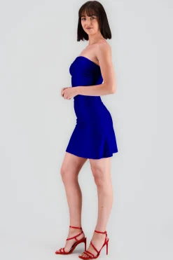 Shasa Satin Strapless Mini Dress