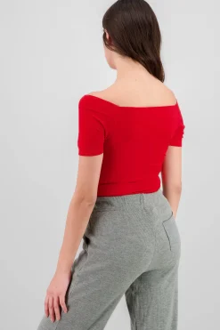 Shasa Seamless Bare Shoulder Plain Bodysuit