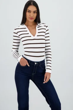 Shasa Seamless Long Sleeve Polo Neck Bodysuit