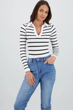 Shasa Seamless Long Sleeve Polo Neck Bodysuit