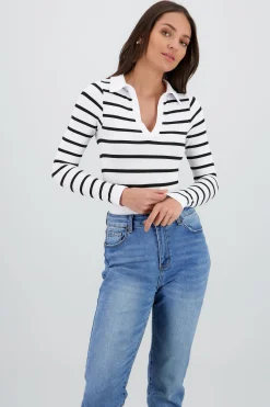 Shasa Seamless Long Sleeve Polo Neck Bodysuit