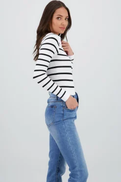 Shasa Seamless Long Sleeve Polo Neck Bodysuit